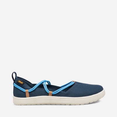 Teva Voya Infinity MJ - Women's Teva Slip Ons - Black / Blue | India (KBPI61249)